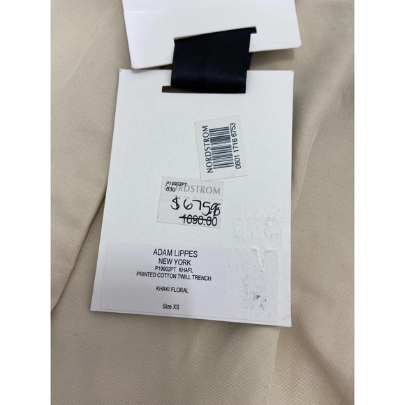 Adam Lippes Twill Floral Trench Coat XS - Picture 5 of 5